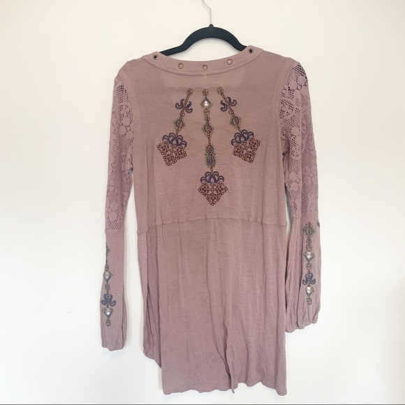 Free People Charlie Lace Up Tunic Top S - Picture 4 of 8